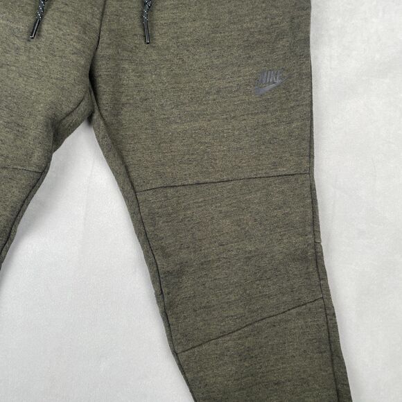Nike Pants Mens M Olive Green Tech Fleece Joggers 545343-325 Tapered Fit EUC - Picture 7 of 13